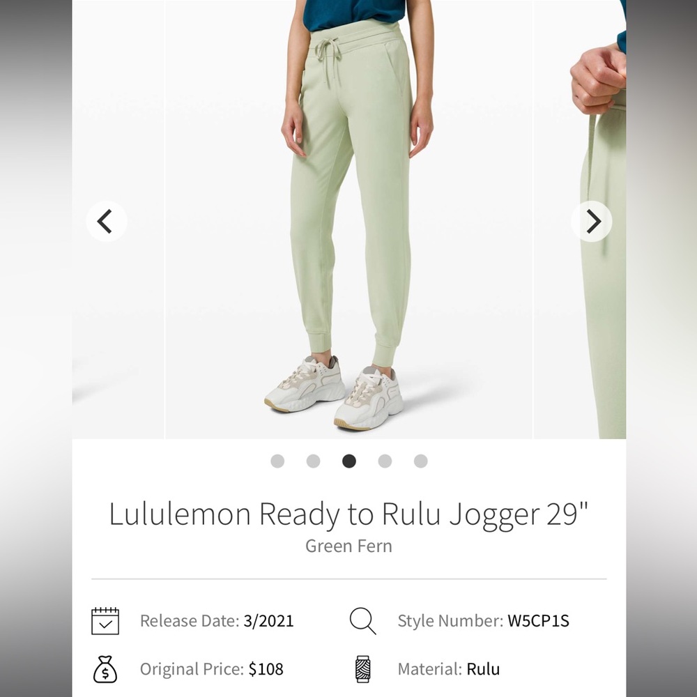 Lululemon Ready to Rulu Jogger in Green Fern
